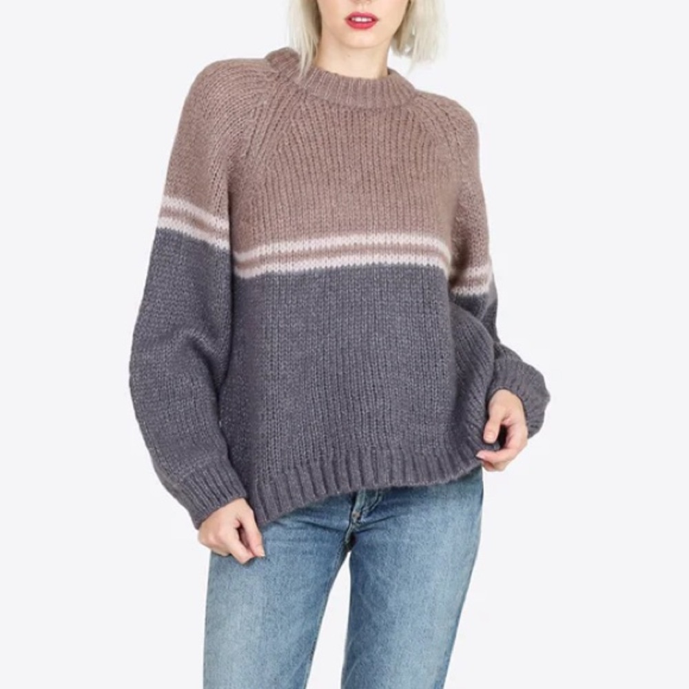 Xirena Sweater Alpaca Blend Knit Mock Neck Pullover Neutral Snowbird Size XS - Picture 9 of 9